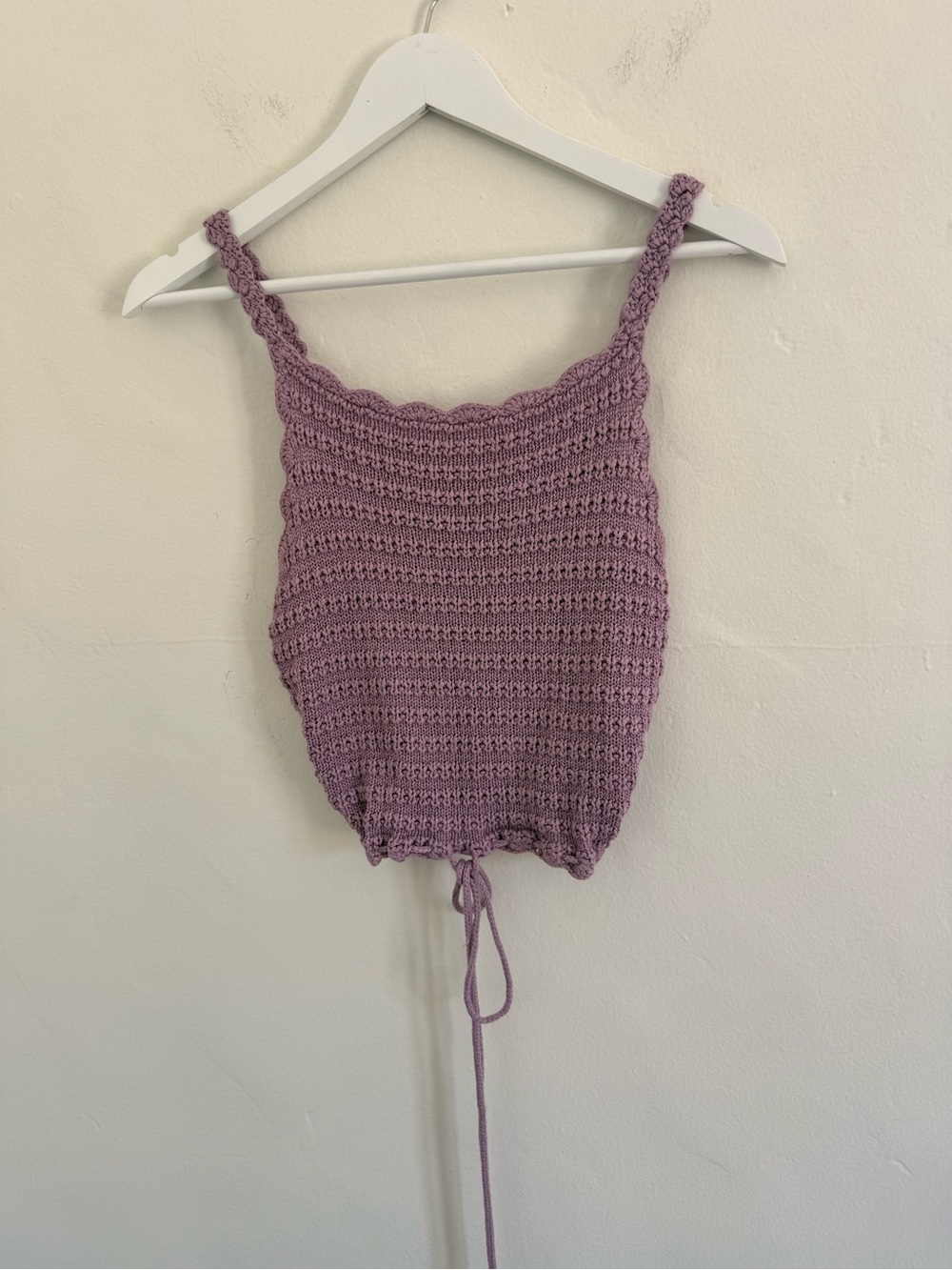 Lilac Crocheted Cropped Tank